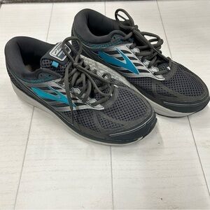 Brooks Addiction 13 Shoes Womens 11 WIDE gray‎ and Turquoise EUC